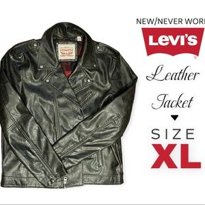 Brand New Without Tags MENS LEVIS Faux Leather Jacket Size XL